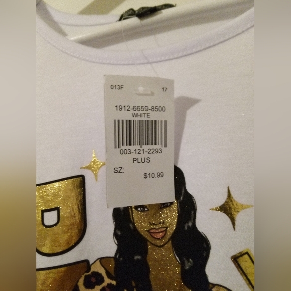 (Clearance) Top fashion white "Blessed with all the curves" top - Picture 3 of 4